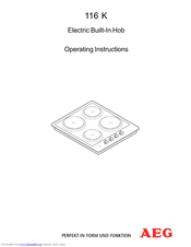 AEG 116 K Operating Instructions Manual