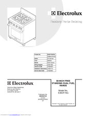 Electrolux E30DF74G Factory Parts Catalog
