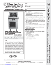 Electrolux WGGRAFQOOO Specification Sheet