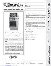 Electrolux WGGRAAQOOO Specification Sheet