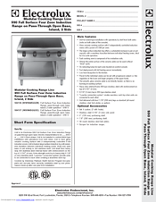 Electrolux WIXWABQQOO Specification Sheet