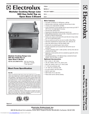 Electrolux WLGWAFOOOO Specification Sheet