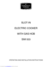 Parkinson Cowan SIM 533 Operating And Installation Instructions