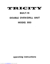 Tricity Bendix TRICITY 800 Operating Instructions Manual