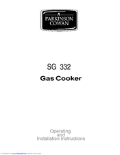 Parkinson Cowan SG 332 Operating And Installation Instructions