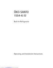 Electrolux OKO-SANTO 1554-6 iU Operating And Installation Instructions
