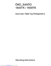 AEG OKO-SANTO 1659TK Operating Instructions Manual