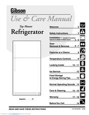 Gibson 240435506 (0408) Use And Care Manual