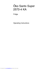 Electrolux 2573-4 KA Operating Instructions Manual