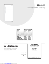 Electrolux CRTE151AW1 Factory Parts Catalog