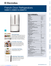Electrolux EI28BS51IB - 27.8 cu. Ft. Refrigerator Specification Sheet