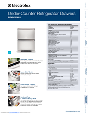 Electrolux EI24RD65HS - 6.0 cu. Ft. Double Drawer Refrigerator Specifications