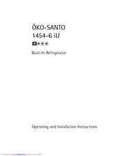 AEG SANTO 1454-6 iU Operating And Installation Instructions