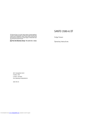 AEG SANTO 2590-6 DT Operating Instructions Manual