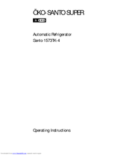 Electrolux Santo 1573TK-4 Operating Instructions Manual