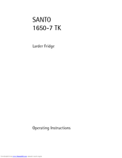 AEG SANTO 1650-7 TK Operating Instructions Manual