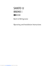 AEG SANTO U 86040 i Operating And Installation Instructions