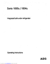 AEG Santo 1600iu Operating Instructions Manual