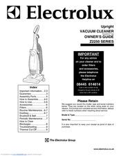 Electrolux Z2250 Series Owner's Manual