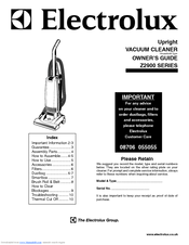 Electrolux Z2900 Series Owner's Manual