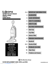 Electrolux Loopie Z2950 Series Owner's Manual