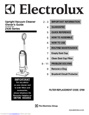 Electrolux Z430 Series Owner's Manual