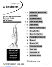 Electrolux Z4700 Series Owner's Manual