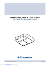 Electrolux 316488521 Installation, Use & Care Manual
