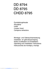 AEG CHDD 8795 Operating And Installation Instructions
