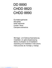 AEG DD 8890 Operating And Installation Instructions