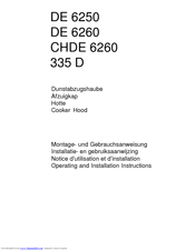 AEG DE 6260 Operating And Installation Instructions