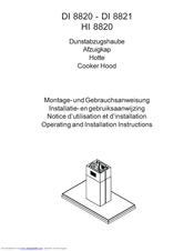 AEG HI8820A Operating And Installation Instructions