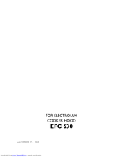 Electrolux EFC 630 Instruction Manual