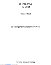 AEG HD 8694 Operating And Installation Instructions