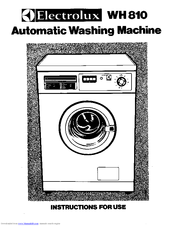 Electrolux WH 810 Instructions For Use Manual