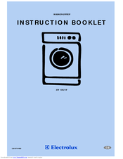 Electrolux EW 1062 W Instruction Booklet