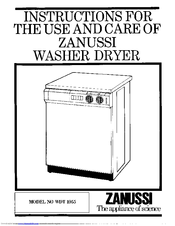 Zanussi U04229 WDT 1055 Instructions For Use And Care Manual
