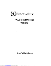 Electrolux WH1048 User Handbook Manual