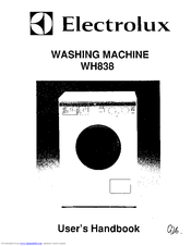 Electrolux WH838 User Handbook Manual