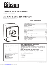 Gibson 134032900A Use And Care Manual