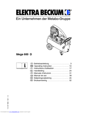 Elektra Beckum Mega 600 D Handleiding