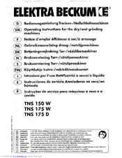 Elektra Beckum TNS 150 W Operating Instructions Manual
