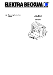 Elektra Beckum TopLine DH 315 Operating Instructions Manual