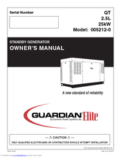 Guardian Elite 005212-0 Owner's Manual