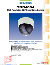 Elmo Dome Camera TND4004 Brochure & Specs