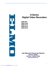 Elmo EDR-X216 User Manual