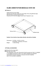 Elmo Annotation Module EVR-100 Setting Up