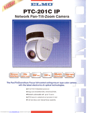 Elmo Network Pan-Tilt-Zoom Camera PTC-201C IP Brochure & Specs