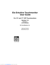 Elo TouchSystems CRT Touchmonitors User Manual