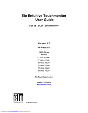 Elo TouchSystems Entuitive ET1866L-8SNA-1 User Manual
